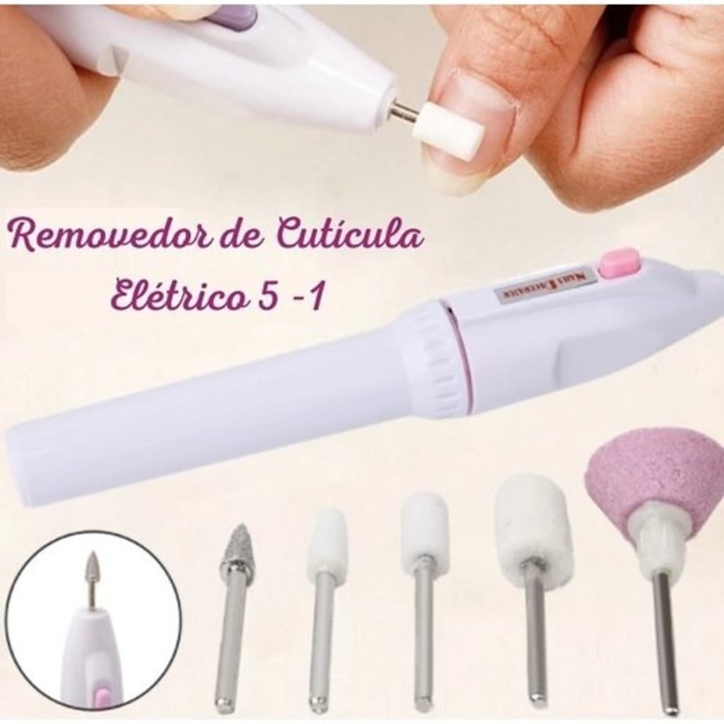 Removedor De Cutículas E Lixa Eletrônica Portátil Lixadeira Unha Elétrica Profissional